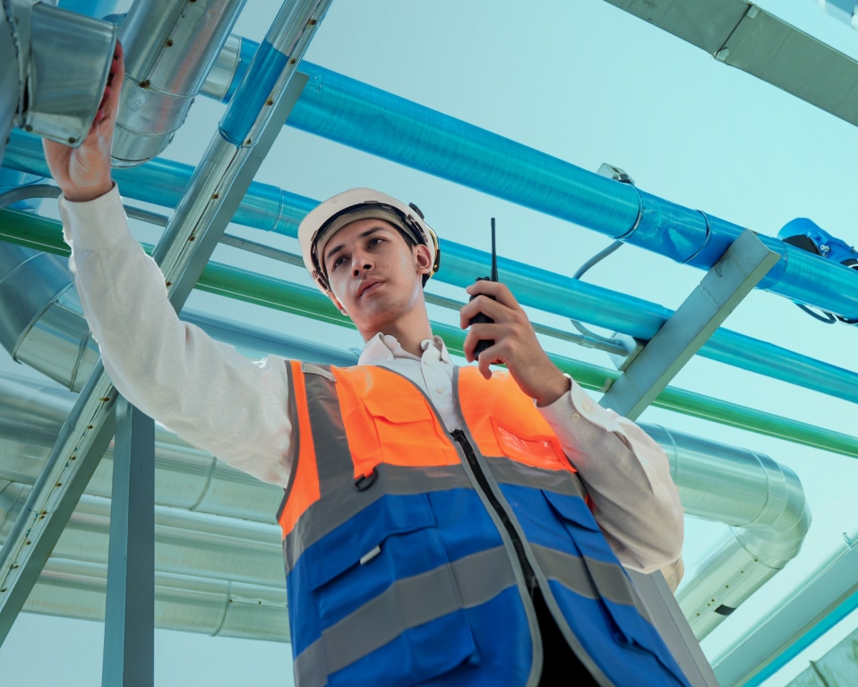 Worker on site